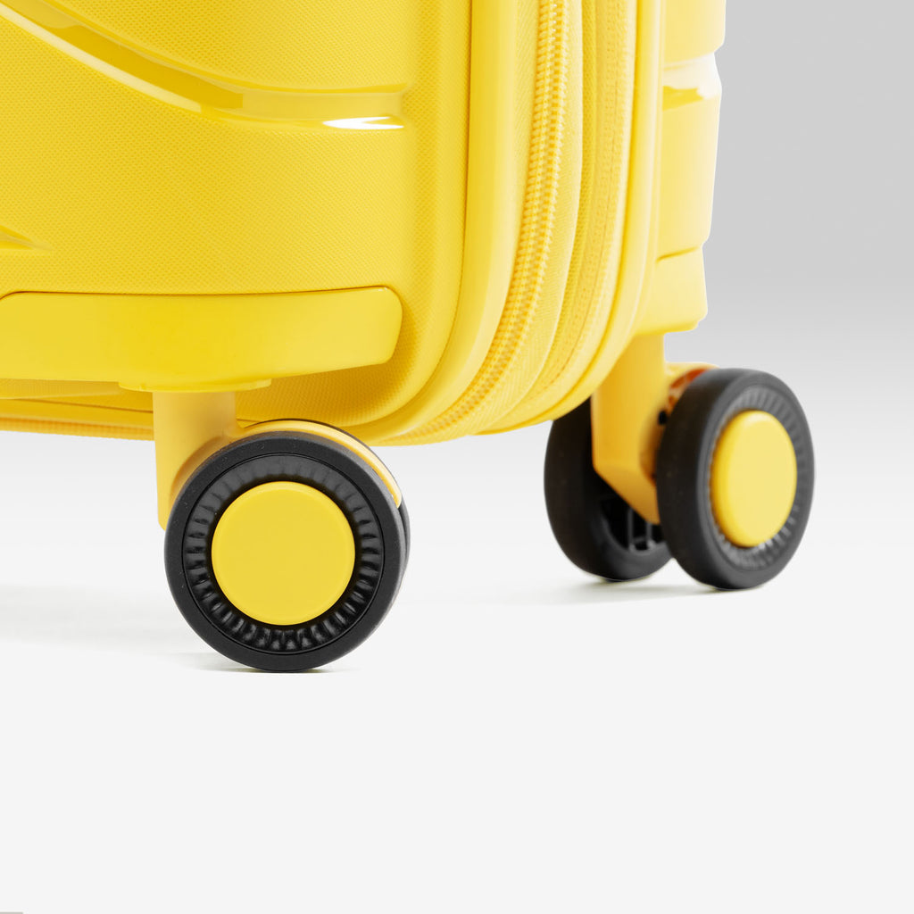 Carryon Expandable Spinner Sunshine Yellow Lightweight Luggage