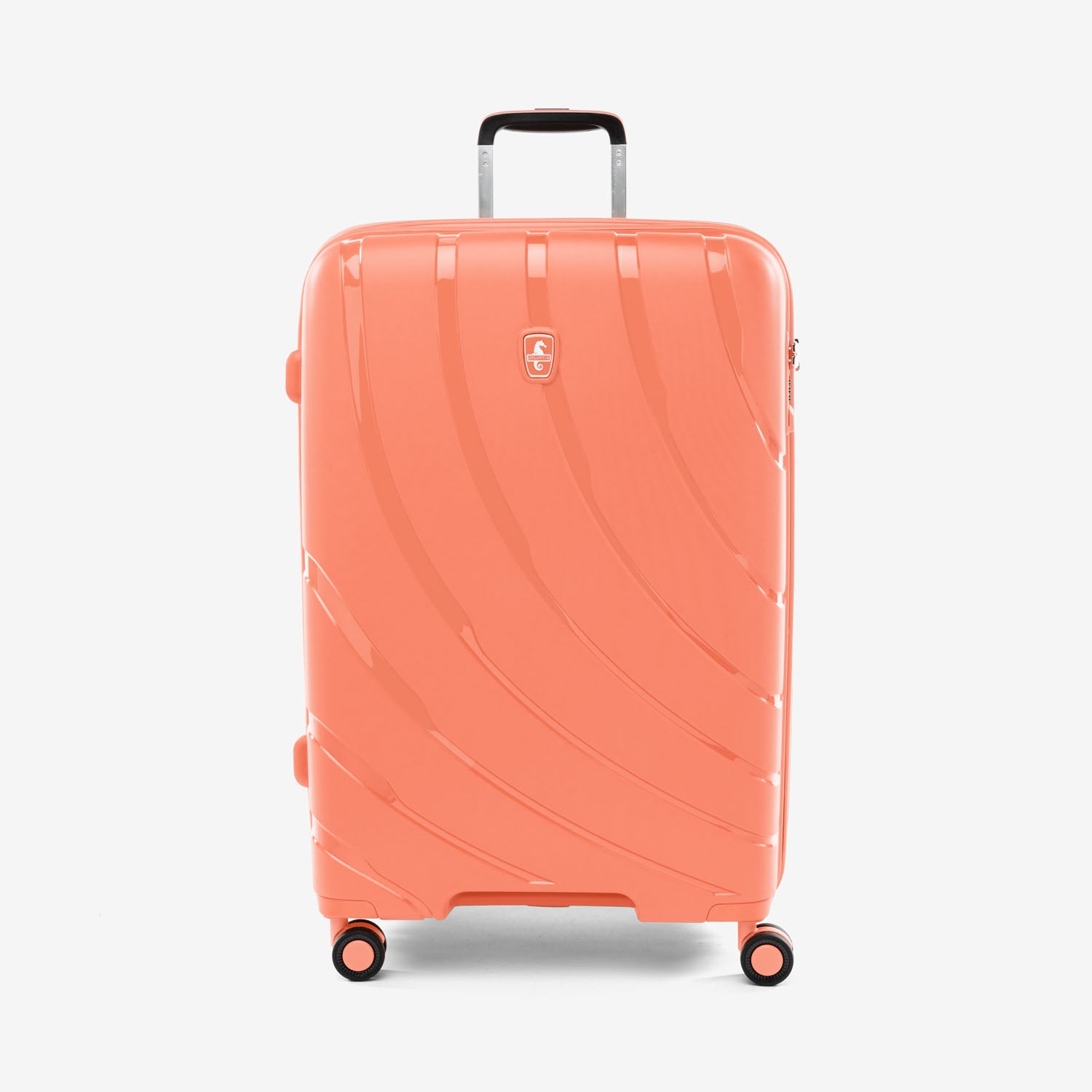 Convertible Medium to Large Checked Expandable Hardside Spinner - Coral Orange