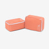 2 Pk Large 2X Deep Washable Packing Cubes - Coral Orange