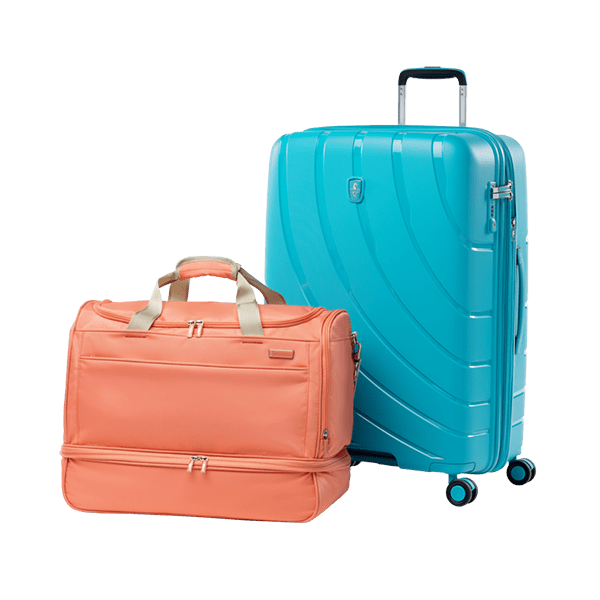 Luggage with top seahorse logo